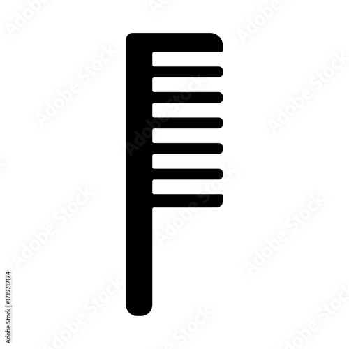 An illustration of a black icon of a beauty salon hairdressing services on a white background