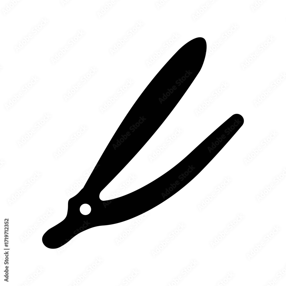 Obraz premium An illustration of a black icon of a beauty salon hairdressing services on a white background