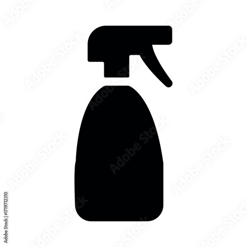 An illustration of a black icon of a beauty salon hairdressing services on a white background