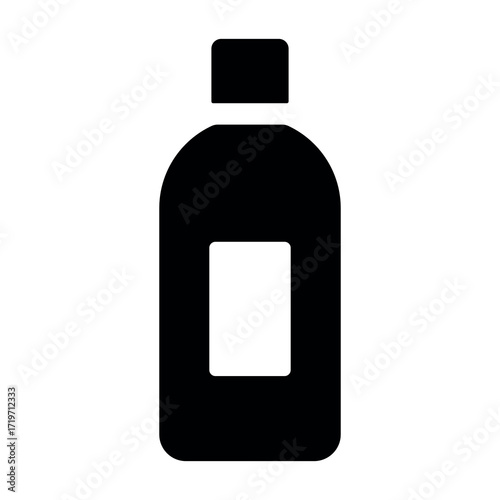 An illustration of a black icon of a beauty salon hairdressing services on a white background