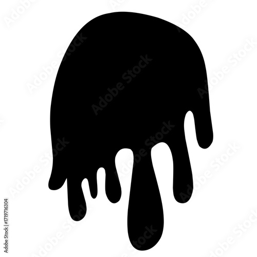 Black melt drops or liquid vector paint drops

 