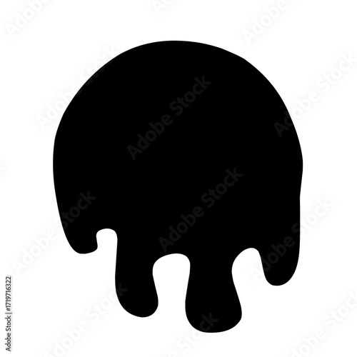 Black melt drops or liquid vector paint drops

 