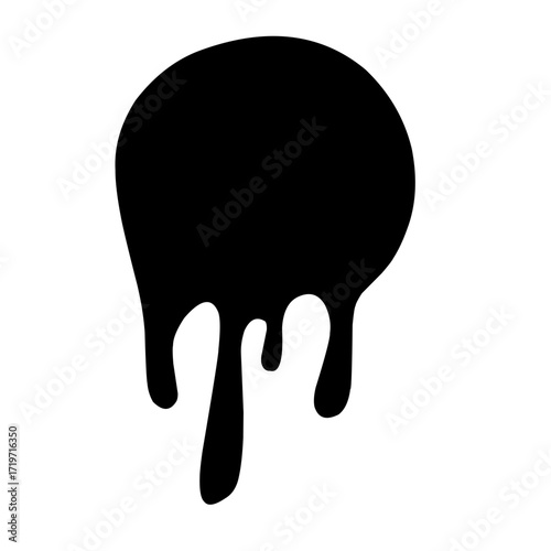 Black melt drops or liquid vector paint drops

 