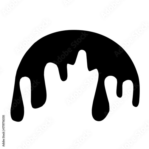 Black melt drops or liquid vector paint drops

 