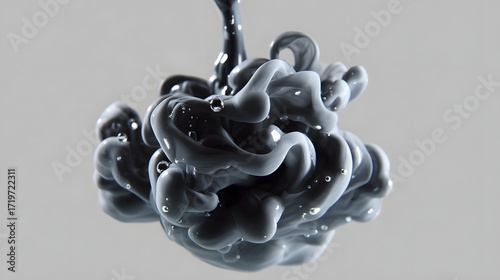 Tendrils of dark, wispy smoke billow and swirl, creating an abstract, cloud-like formation that evokes a sense of mystery and the ephemeral nature of existence.