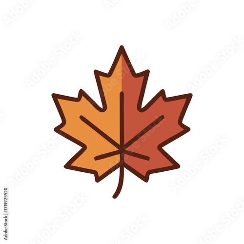 Autumn Maple Leaf Icon - A Symbol of Fall Season and Nature's Beauty
