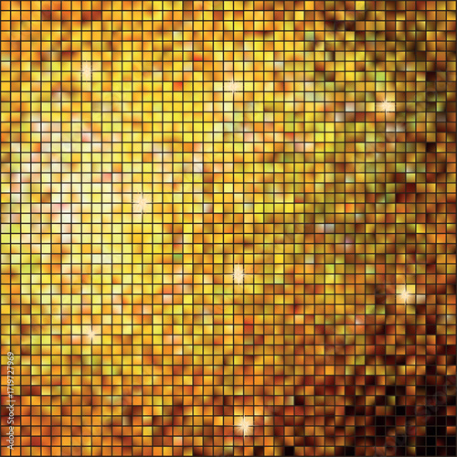Golden and Yellow Neon Light Background Shiny Vector Design