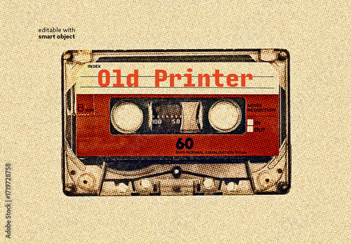 Old Printer Photo Effect