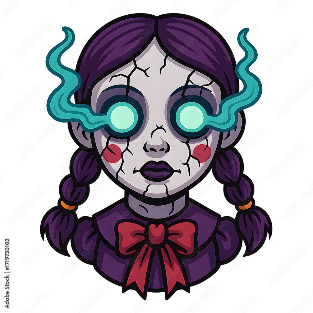Obraz premium halloween cartoon scary illustration