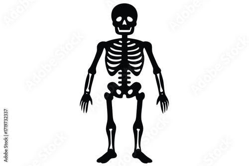 halloween skeletons vector icon silhouette