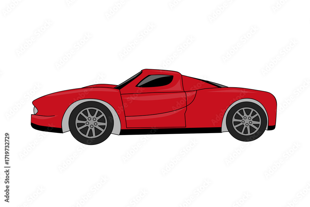 Fototapeta premium Illustration of a red sport car. 