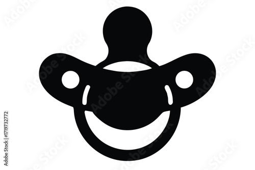 pacifier  soother  vector icon silhouette