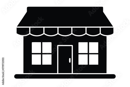 shop  vector icon silhouette