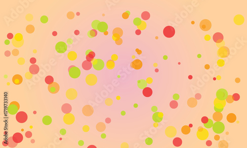 Abstract background featuring colorful circles with varying opacity and shades of yellow green red and orange creating a vibrant festive and playful feel ideal for design projects