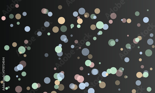 Abstract Background with Pastel Colored Bubbles on Dark Gray Gradient for Modern Designs and Presentations perfect for graphic design projects and technology themed backgrounds and marketing
