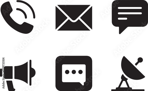 Communicate easily with these modern vector icons