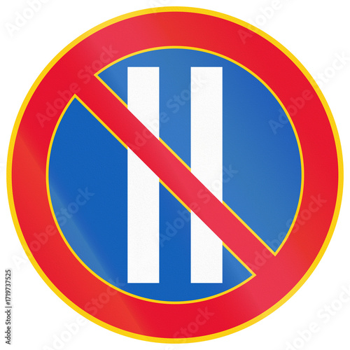 Free Download Regulatory road sign in Finland - No parking on even-numbered days - GFXLoad