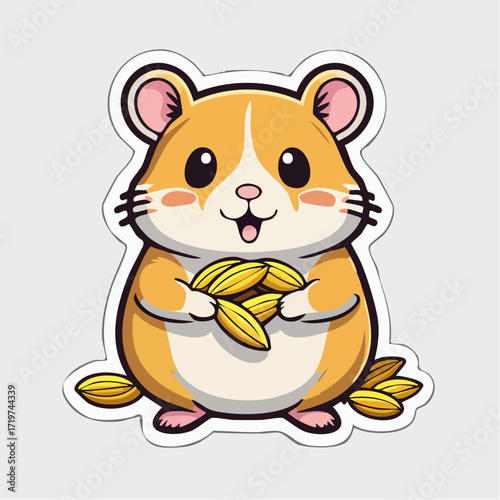 Cute Hamster Holding Food
