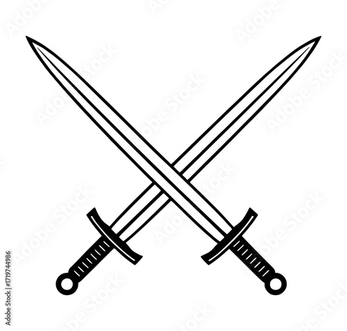illustration of two crossed swords