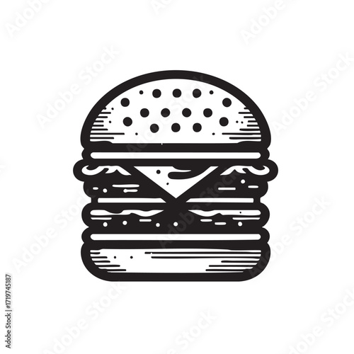 "Burger icon vector illustration"