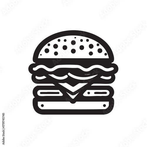 "Burger icon vector illustration"