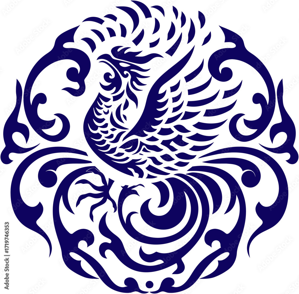 Fototapeta premium Chinese Phoneix Logo 3
