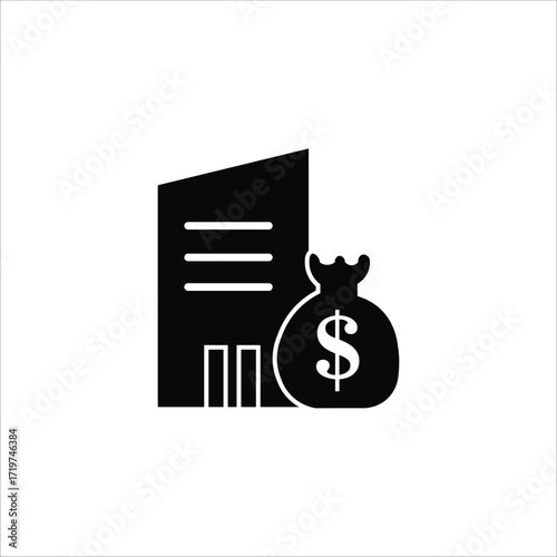 venture capital icons. simple solid vector