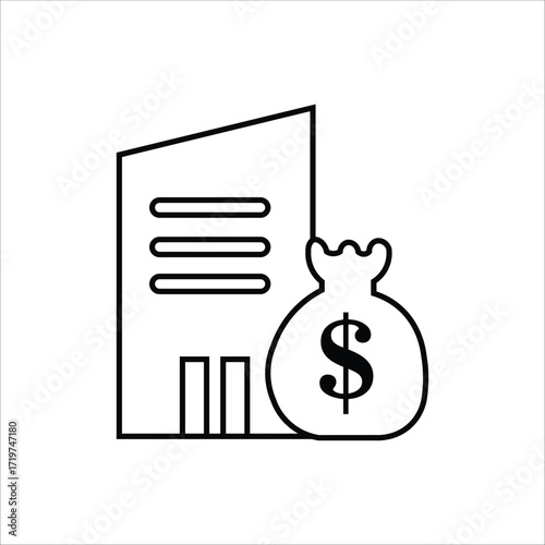 venture capital icons. simple line vector