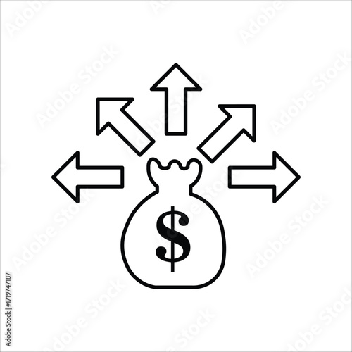 liquidity icons. simple line vector