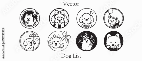 Vector Dog Icon Collection