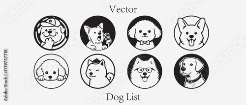 Vector Dog Icon Collection