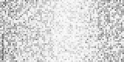 Disco silver mosaic. Background foil metallic texture. Mirror party mosaic gray shiny sparkle, glam pattern texture. Gold night club retro wall floor