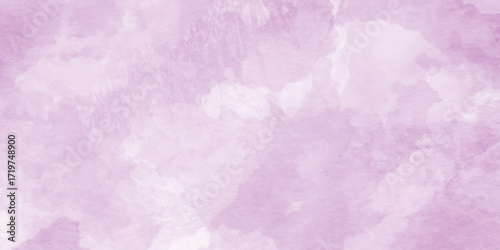 Abstract purple watercolor texture on white paper creating decorative, Isolated on transparent  and drips with fine spray on a white background, purple watercolor paint texture on a vintage paper.