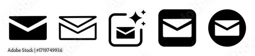 Flat transparent email envelope icon for messages and notifications design, message, mail, envelope, send