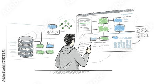 Data Flow Diagram and System Architecture Illustration