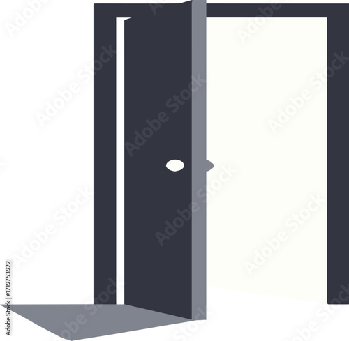 Open door beckons with limitless possibilities, inviting entry into a new space or opportunity, a symbol of welcome and fresh starts