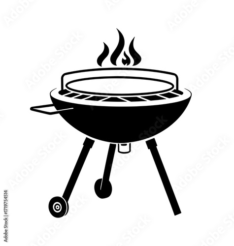 illustration of a portable grill