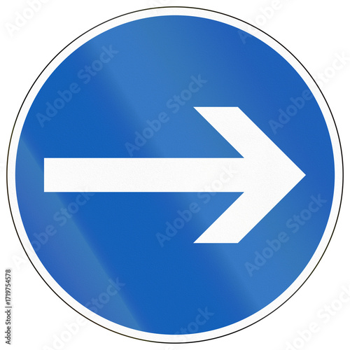 Free Download Regulatory road sign in Finland - Turn right - GFXLoad