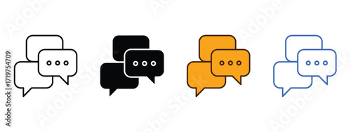Open to dialogue icon vector. Engaging speech bubbles symbol. vector illustration.