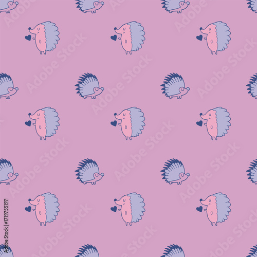Children seamless wallpaper with cute and funny baby savanna animals