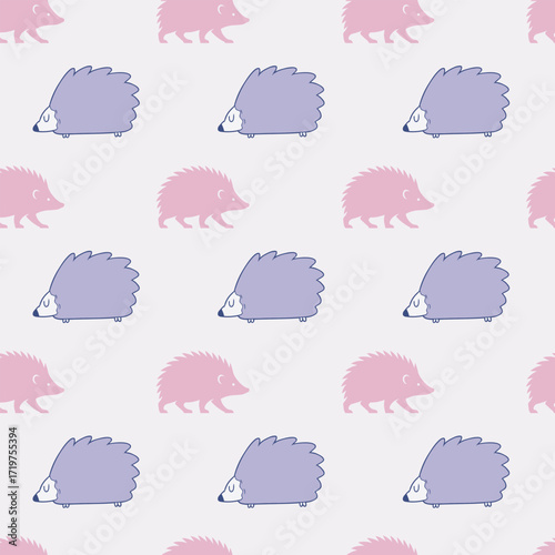 Children seamless wallpaper with cute and funny baby savanna animals