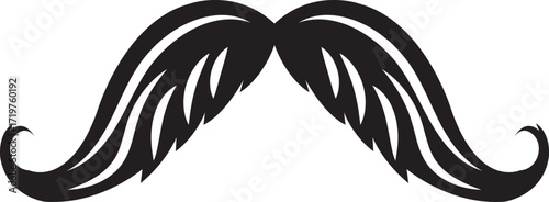 Tycoon Moustache Silhouette Vector Design 