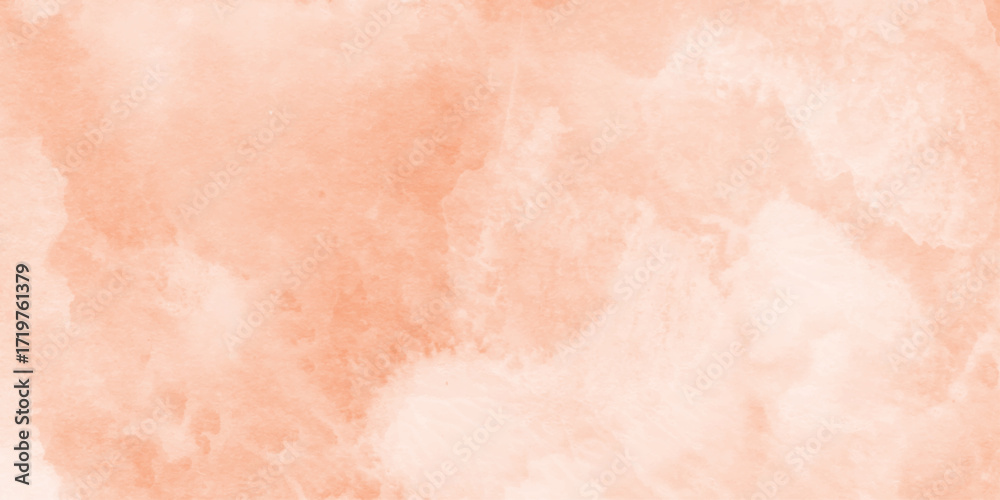 Fototapeta premium abstract Soft peach and orange watercolor wash background texture, vibrant orange watercolor wash texture background, geometric rumpled triangular low poly style graphic background.