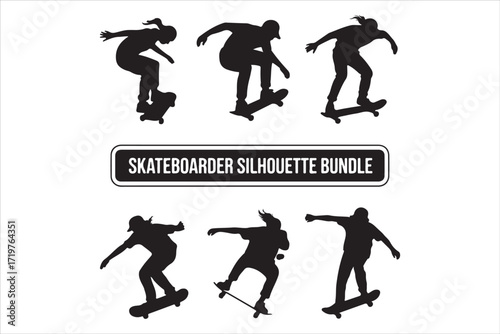 Skateboard on Urban Street – Extreme Sport and Youth Lifestyle Background