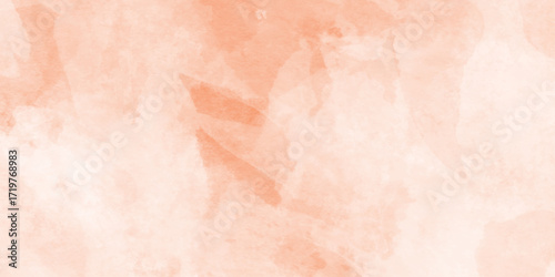 Abstract pastel orange watercolor texture background, with natural paint textures and soft edges,  soft edges blending into white background, texture creating an abstract flowing background design.