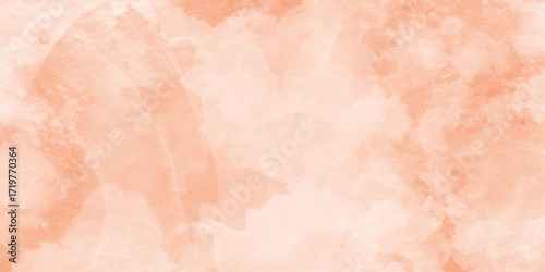 paint stain orange watercolor generative, abstract orange watercolor paint splash or smoke cloud frame on a transparent background, soft textured on wet white paper, calm abstract painting.