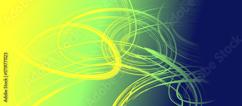 Abstract green background with waves.