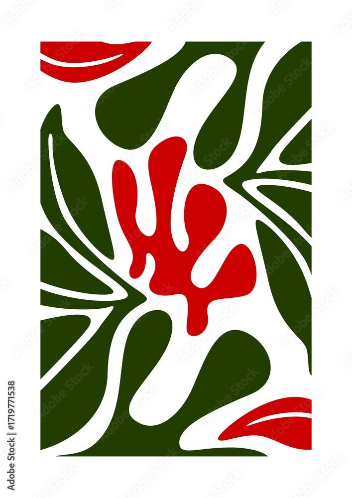 Naklejka premium Wall decoration that combines the beauty of plant patterns with an artistic touch. This work is designed to bring a natural feel and at the same time beautify the walls of the house