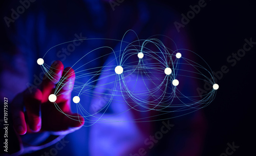 Abstract image of a hand in...