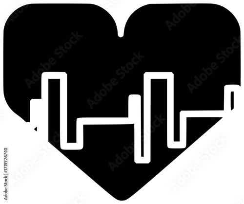heartbeat illustration love silhouette symbol logo vector icon heart outline valentine icon pulse health medical red design care shape shape adults vector graphic background